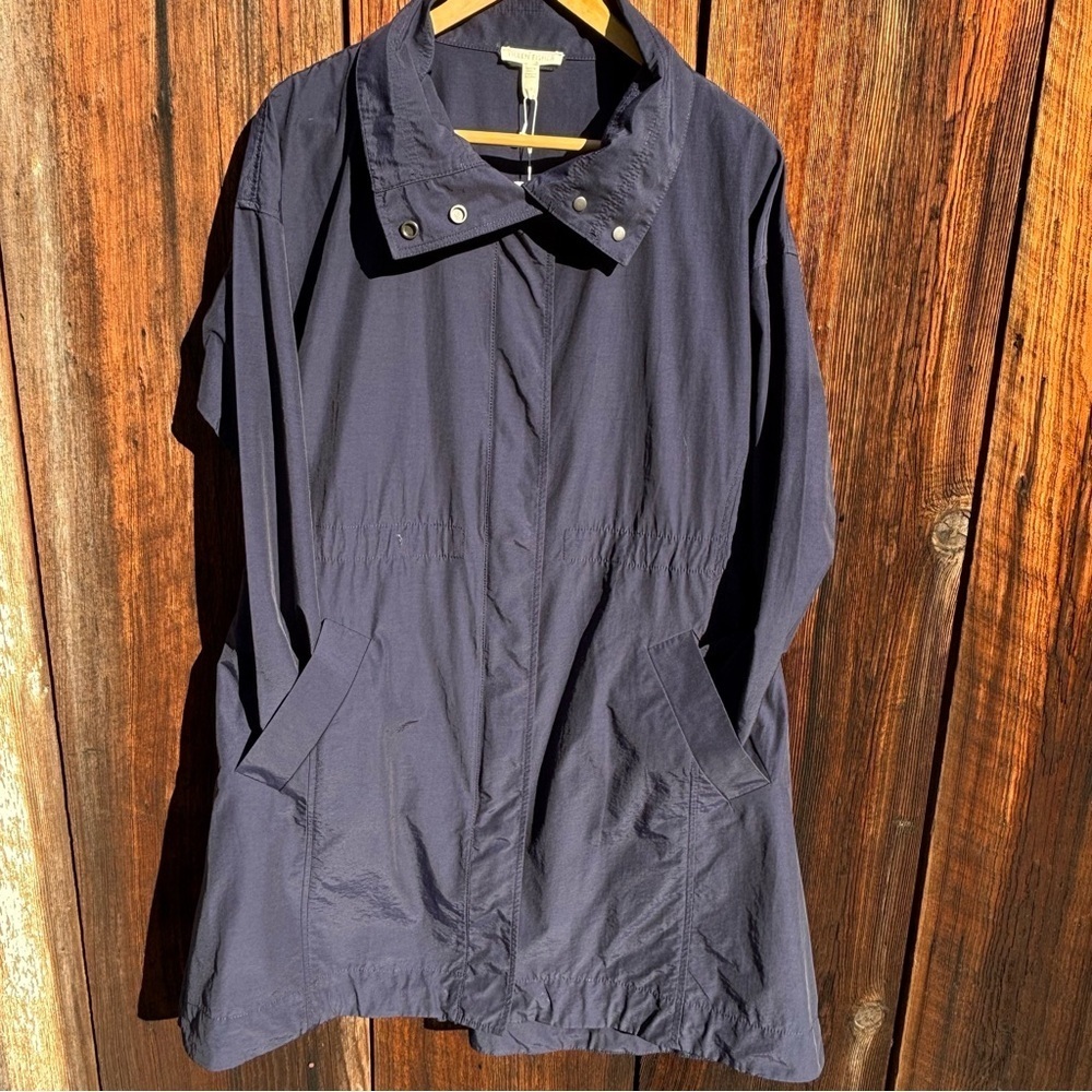 Eileen Fisher Deep Blue Organic Cotton
Lightweight Long Sleeve Jacket Size S/P